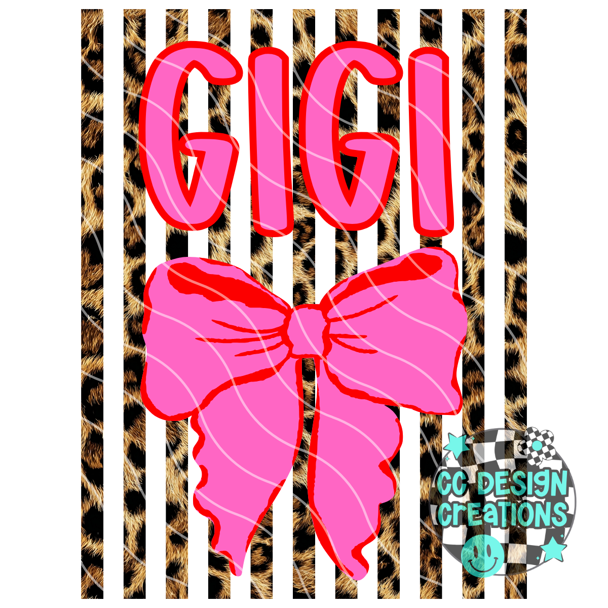 Gigi Leopard Coquette Mothers Day PNG Digital Download