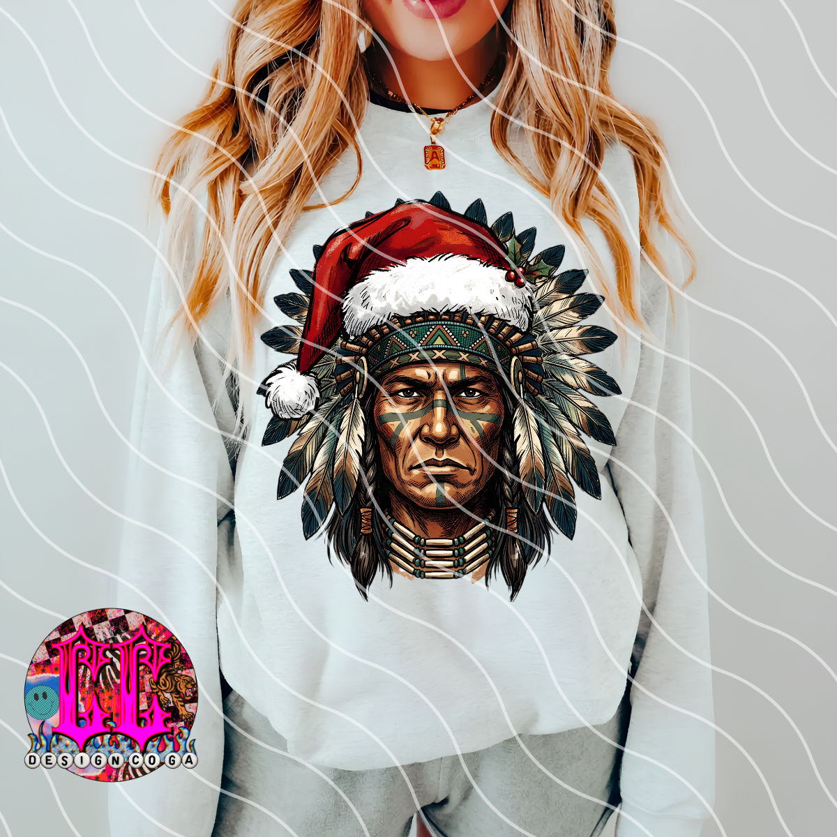 INDIANS CHRISTMAS SKETCH MASCOT PNG DIGITAL DOWNLOAD