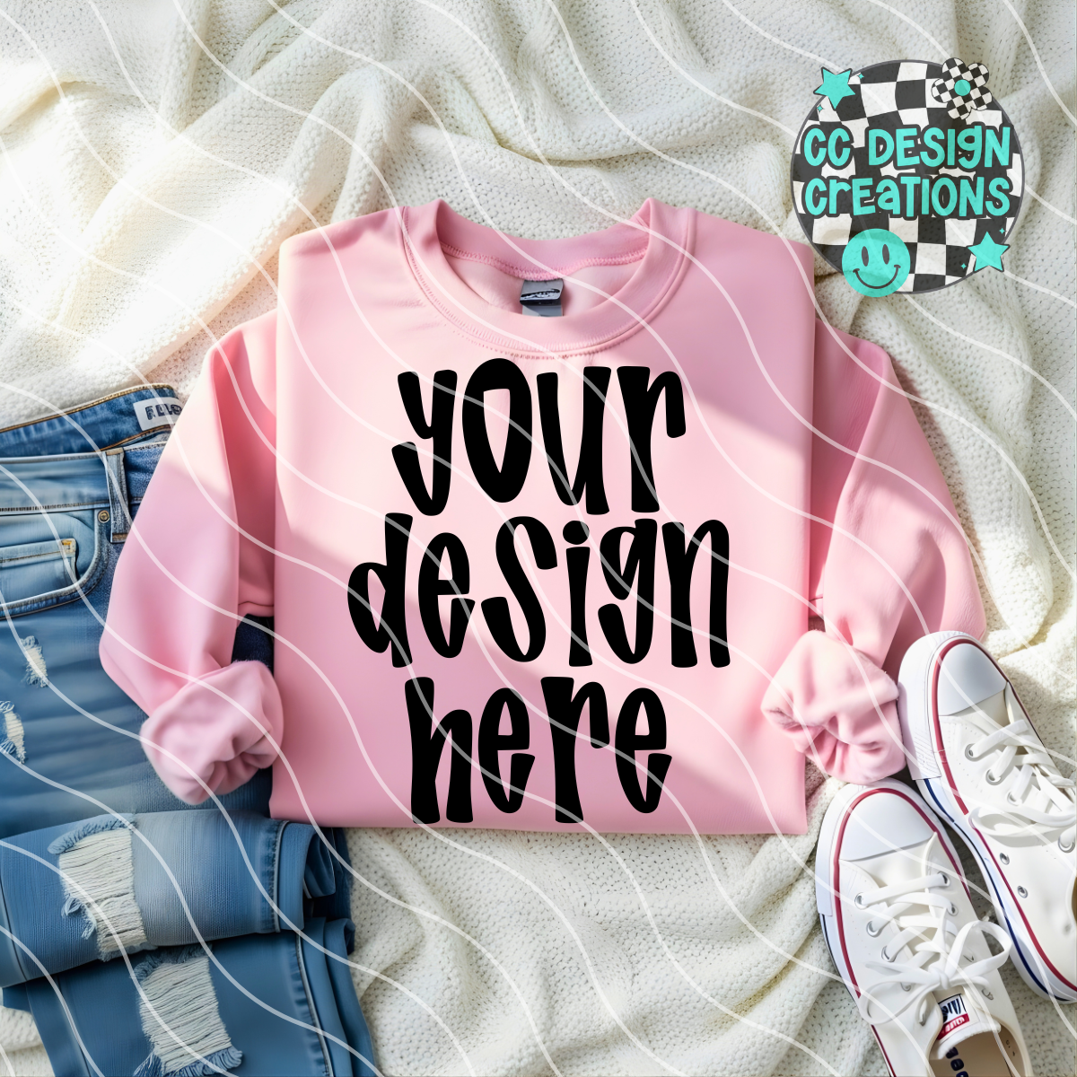 Light Pink Sweatshirt Mock