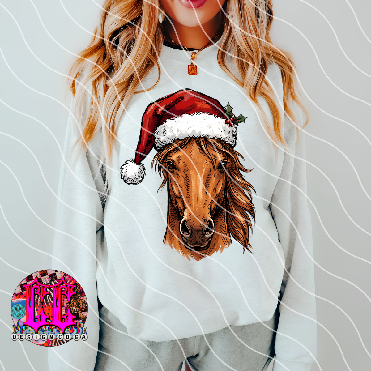 MUSTANGS CHARGERS CHRISTMAS SKETCH MASCOT PNG DIGITAL DOWNLOAD