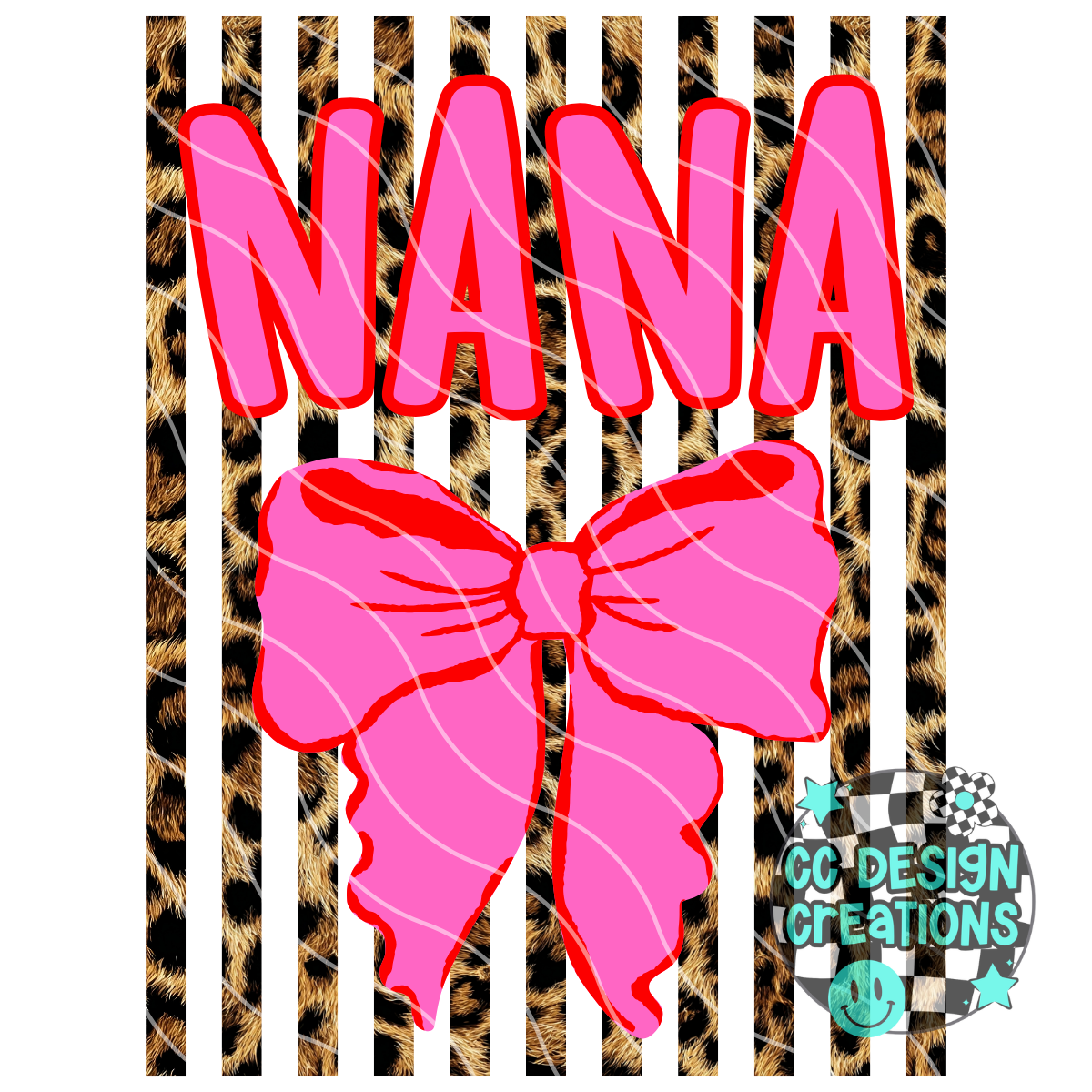 Nana Leopard Coquette Mothers Day PNG Digital Download