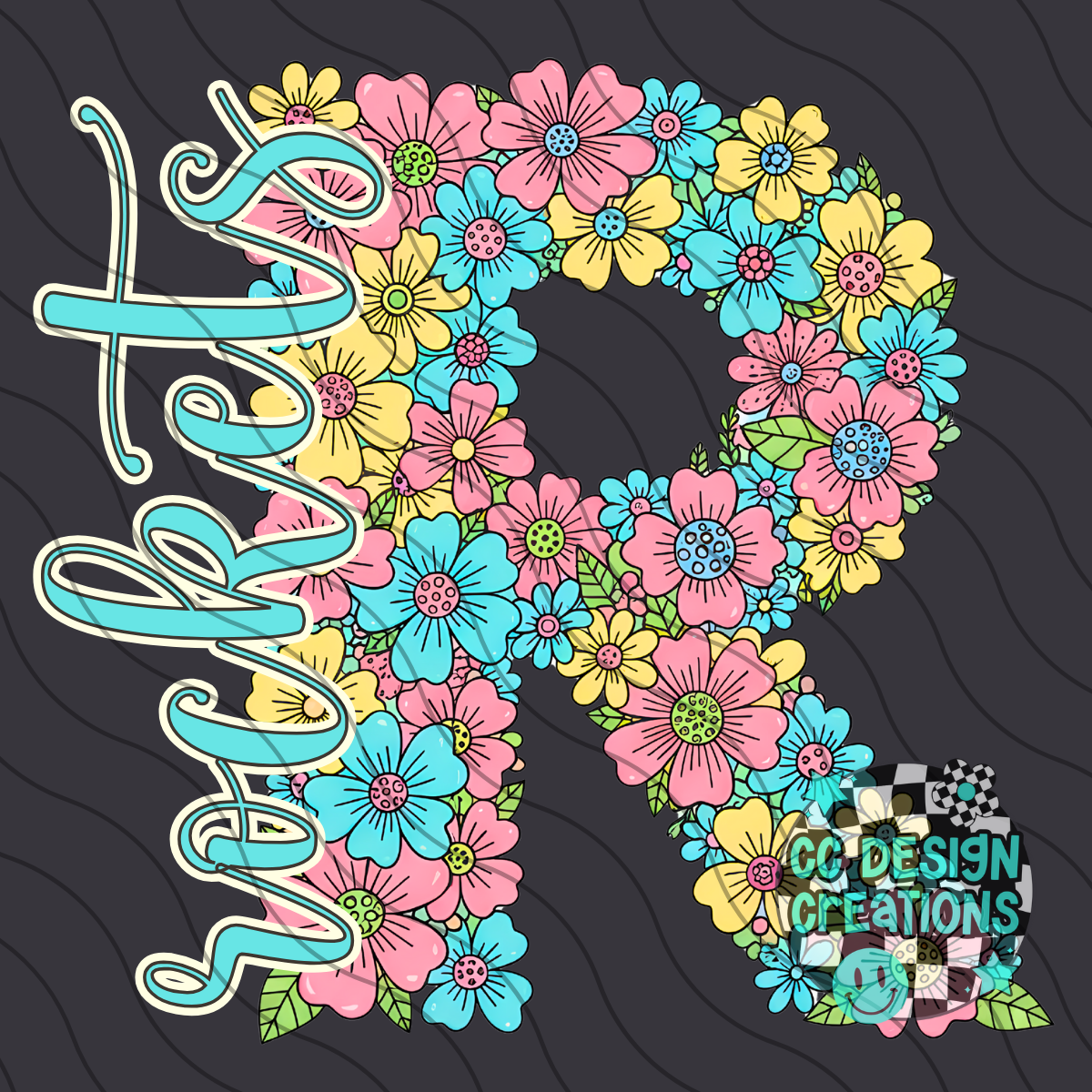 Rockets Floral Mascot PNG Digital Download
