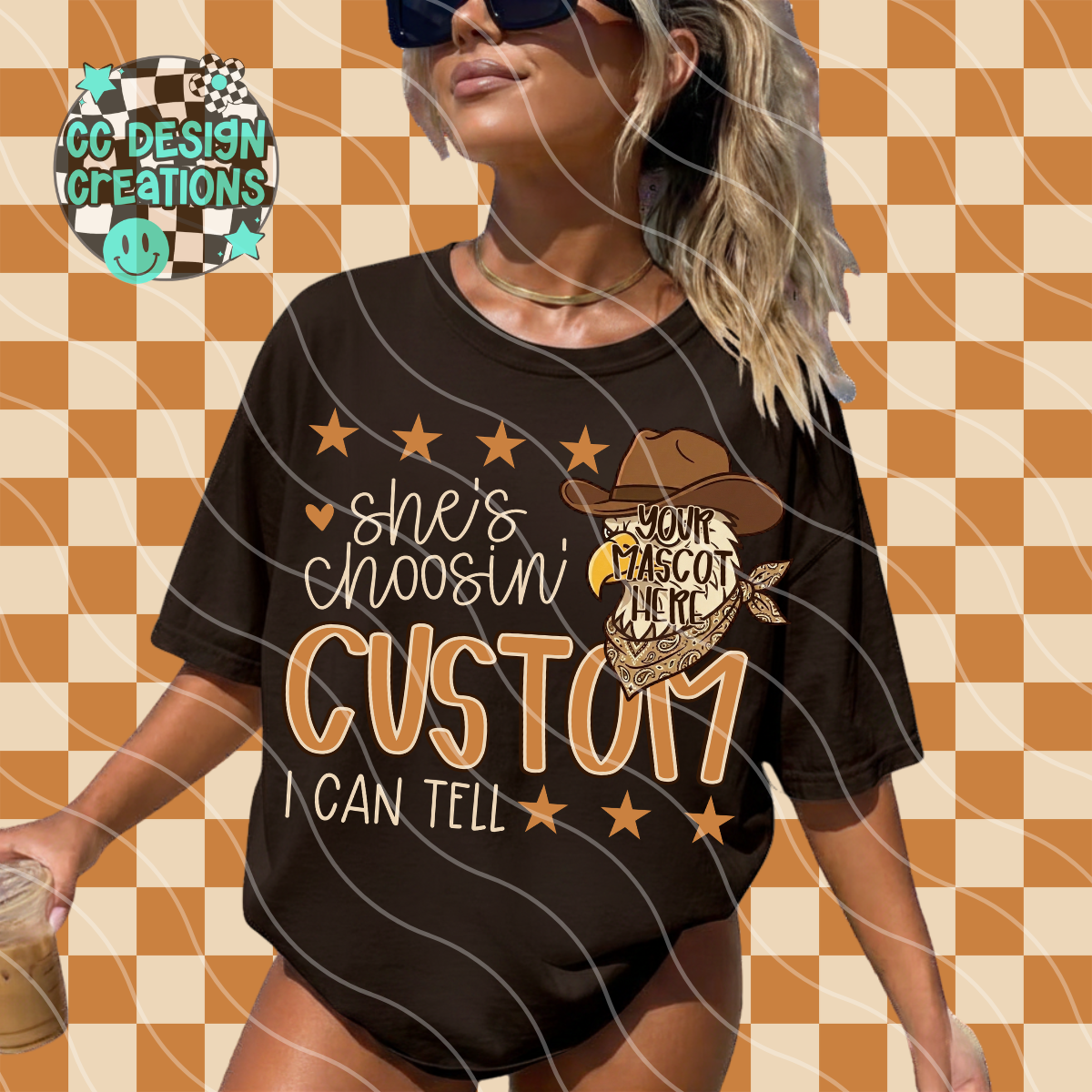 CUSTOM SHE'S CHOOSIN MASCOT PNG DIGITAL DOWNLOAD
