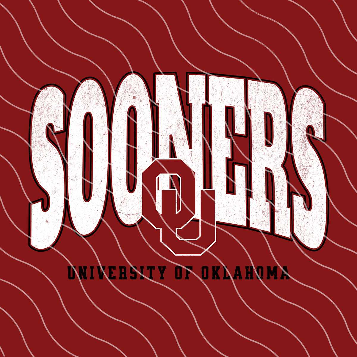 Sooners Varsity Football PNG Digital Download (2 Files/Distressed Included)