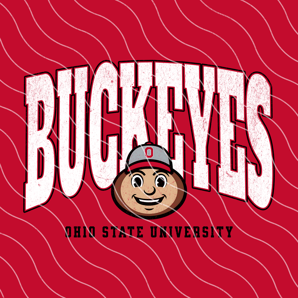 Buckeyes Varsity Football PNG Digital Download (2 Files/Distressed Included)