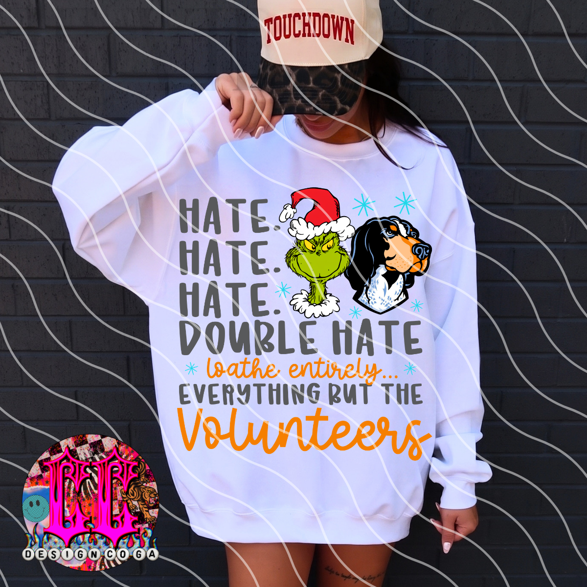 VOL DOUBLE HATE FOOTBALL PNG DIGITAL DOWNLOAD