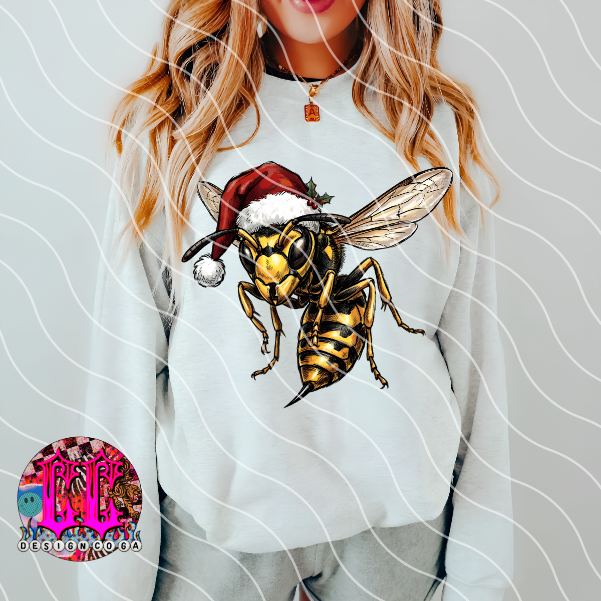 YELLOW JACKETS CHRISTMAS SKETCH MASCOT PNG DIGITAL DOWNLOAD