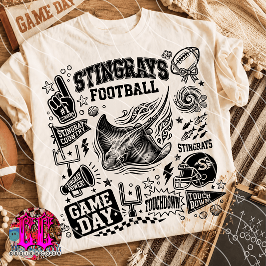 STINGRAYS MASCOT COLLAGE PNG DIGITAL DOWNLOAD