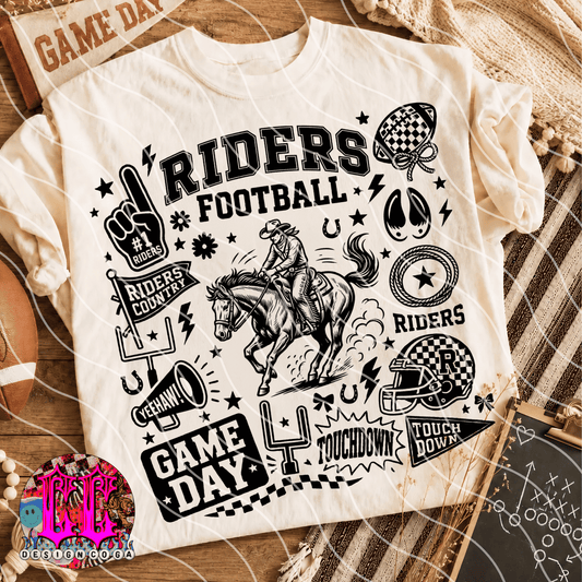 RIDERS MASCOT COLLAGE PNG DIGITAL DOWNLOAD