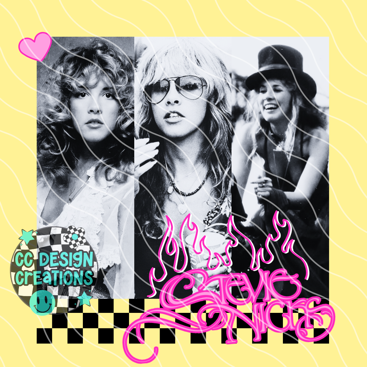 Stevie Neon Summer Music PNG Digital Download