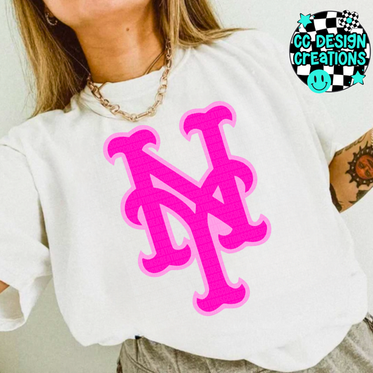 Mets Preppy Pink PNG Digital Download