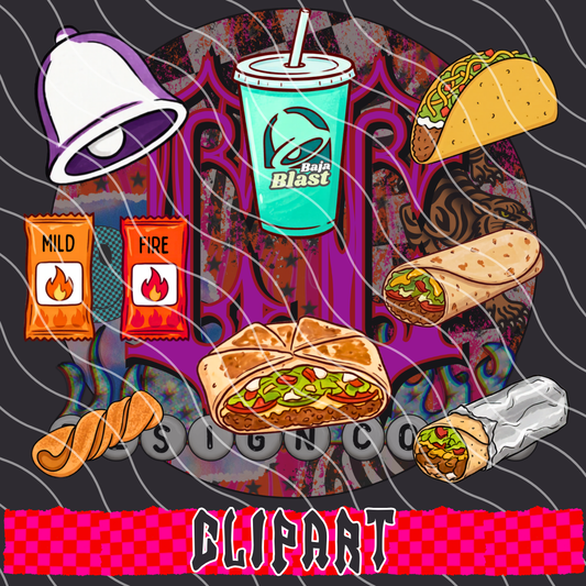 TBELL FOODIE CLIPART TWO BUCK TUES