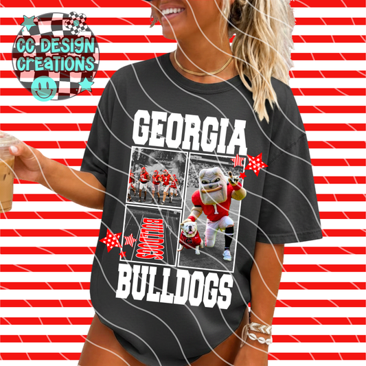 GEORGIA FOOTBALL COLLAGE PNG DIGITAL DOWNLOAD (WHITE + BLACK INCLUDED)
