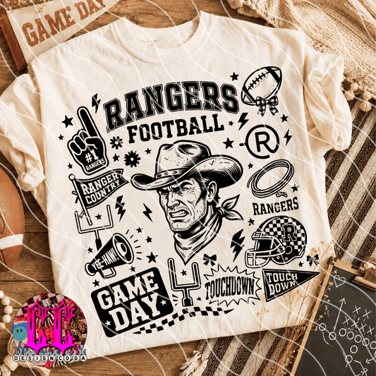 RANGERS MASCOT COLLAGE PNG DIGITAL DOWNLOAD