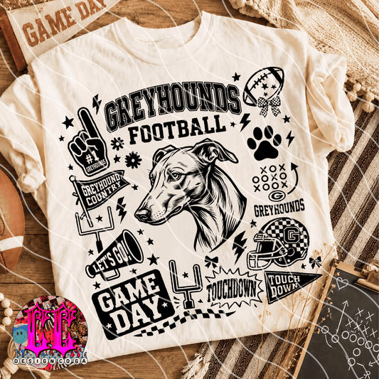 GREYHOUNDS MASCOT COLLAGE PNG DIGITAL DOWNLOAD