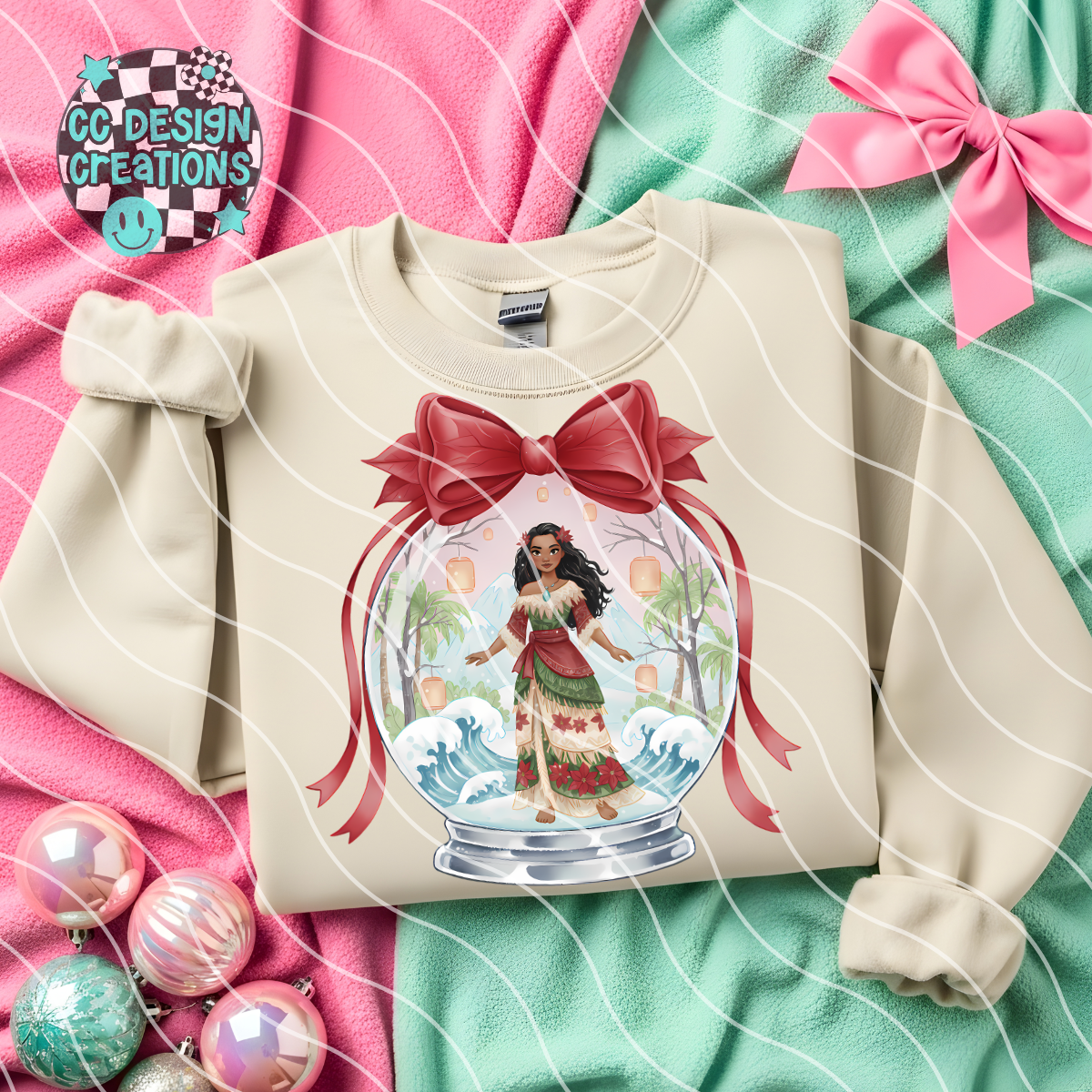 Winter Princess Snowglobe PNG Digital Download 1