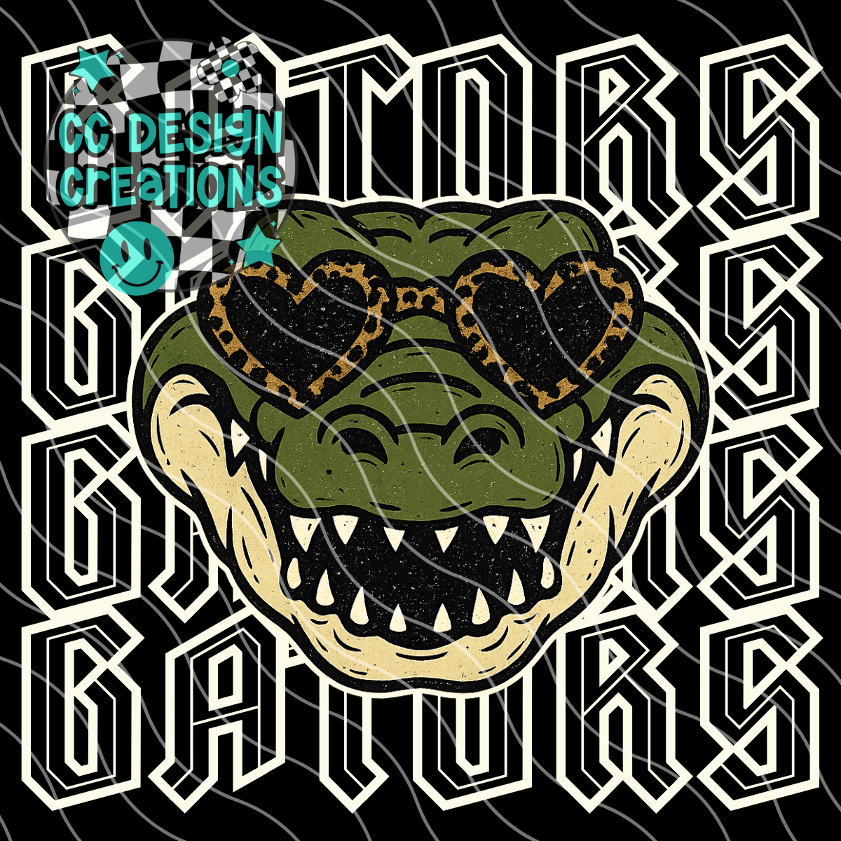 Gators Preppy Grunge Mascot PNG Digital Download