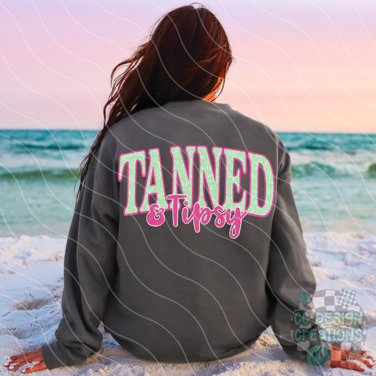 Tanned & Tipsy Seafoam Pink PNG Digital Download