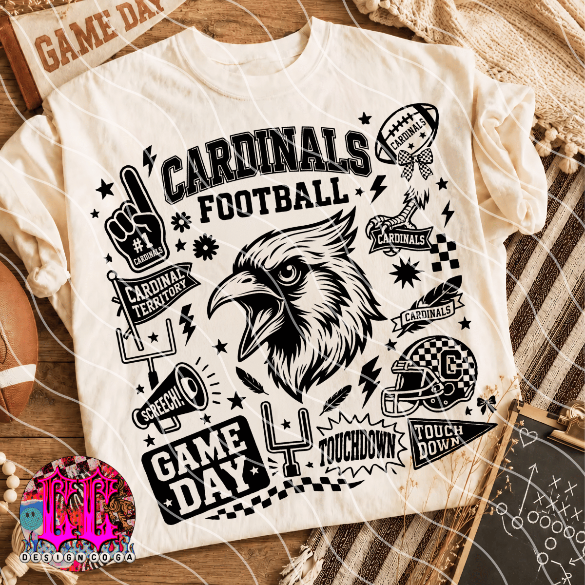 CARDINALS MASCOT COLLAGE PNG DIGITAL DOWNLOAD