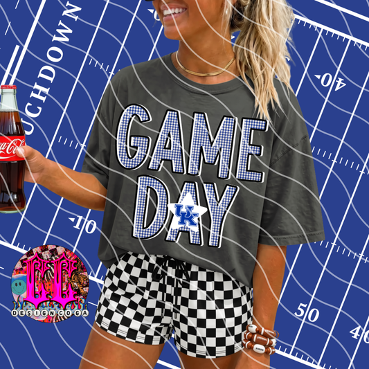 WILDCATS GAME DAY PLAID FOOTBALL PNG DIGITAL DOWNLOAD
