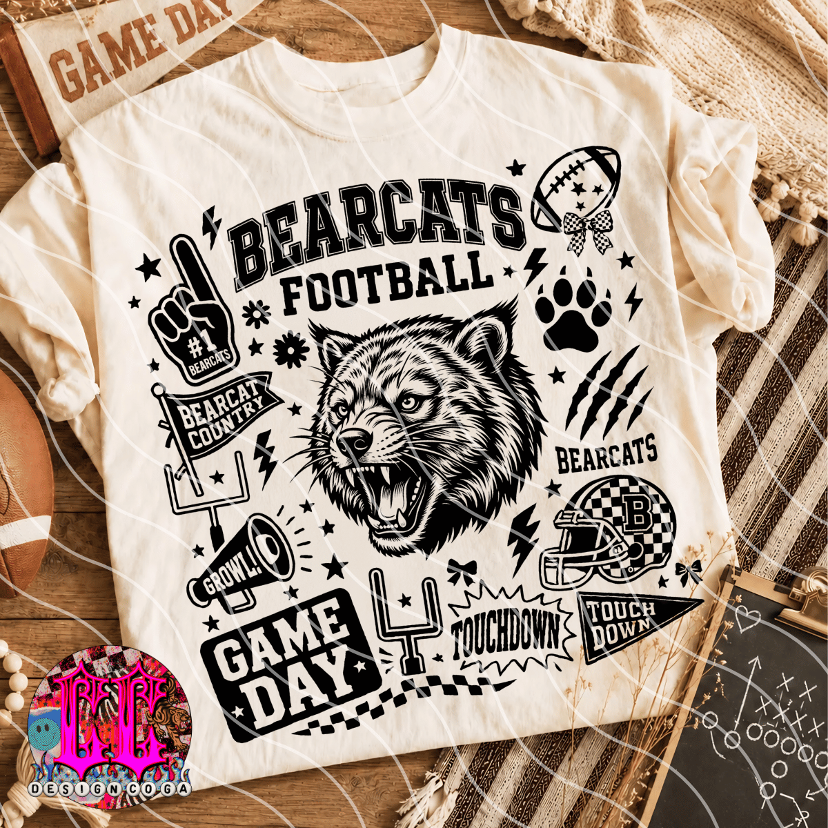 BEARCATS MASCOT COLLAGE PNG DIGITAL DOWNLOAD