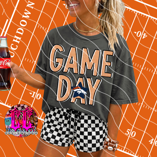 BRONCOS GAME DAY PLAID PNG DIGITAL DOWNLOAD