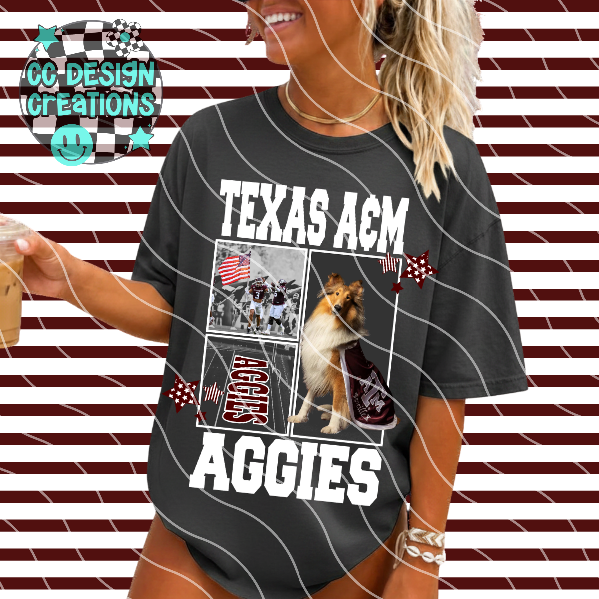 AGGS FOOTBALL COLLAGE PNG DIGITAL DOWNLOAD (WHITE + BLACK INCLUDED)
