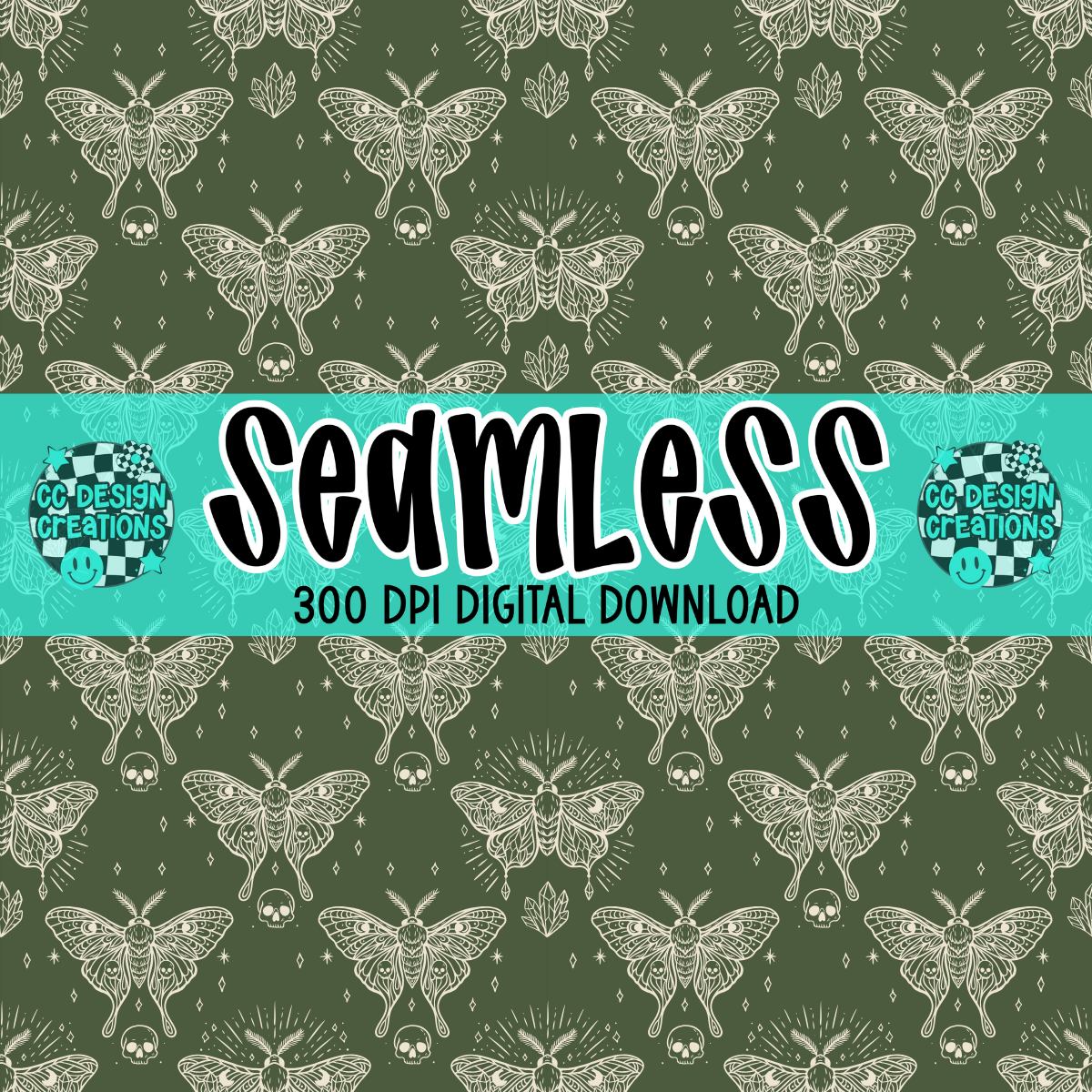 SEAMLESS Moth PNG Digital Download