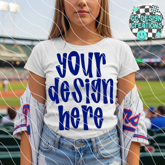BASEBALL WHITE TEE MOCK