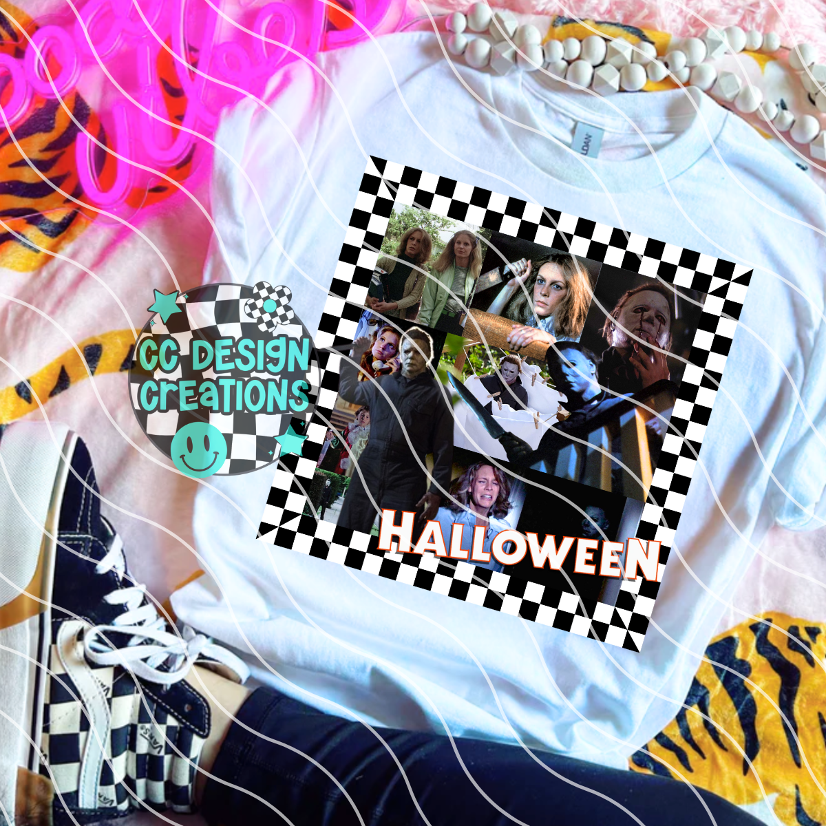 Halloween Summer Movie Collage PNG Digital Download