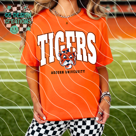 War Eagle Tigers Varsity Football PNG Digital Download (2 Files/Distressed Included)