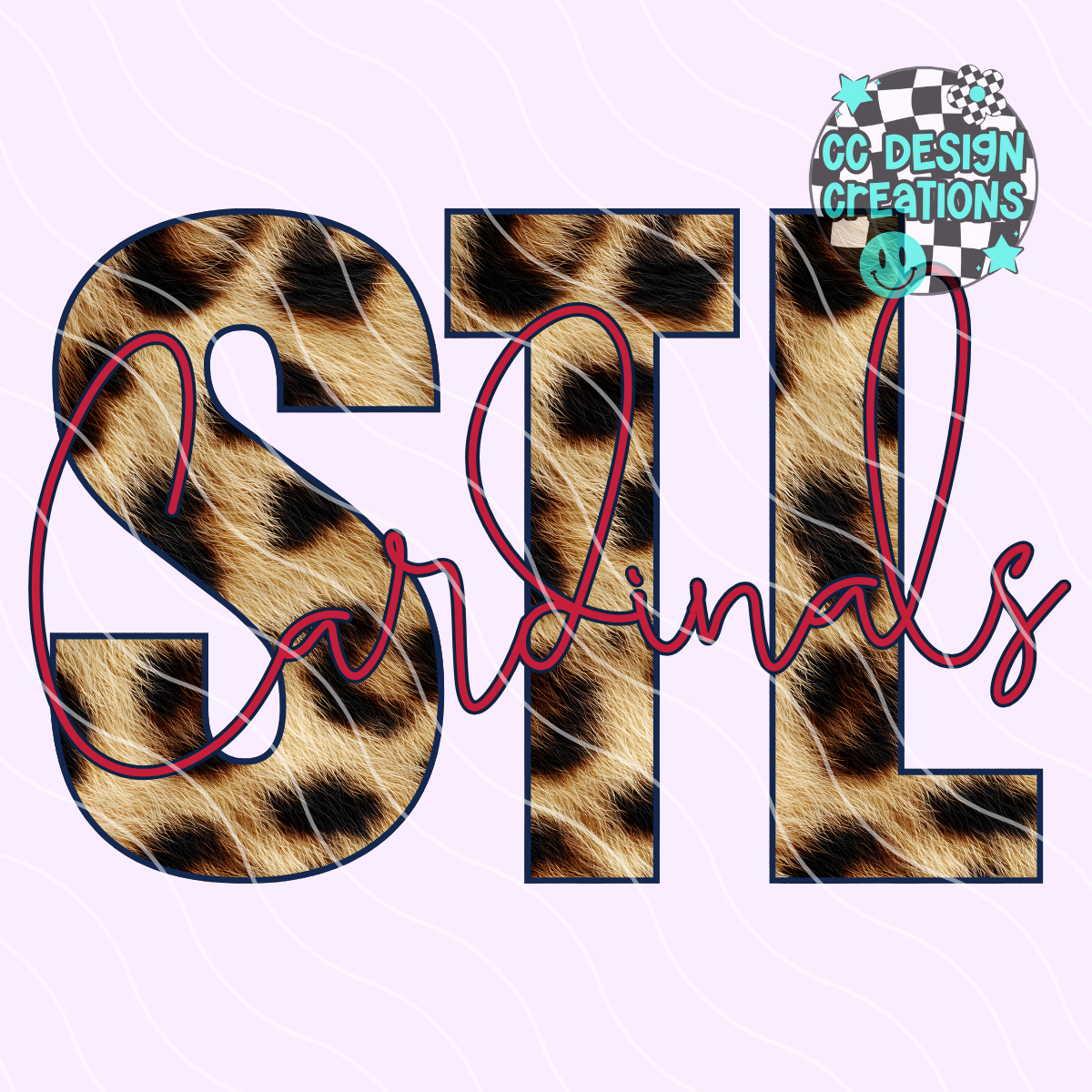 Cardinals Baseball Leopard PNG Digital Download