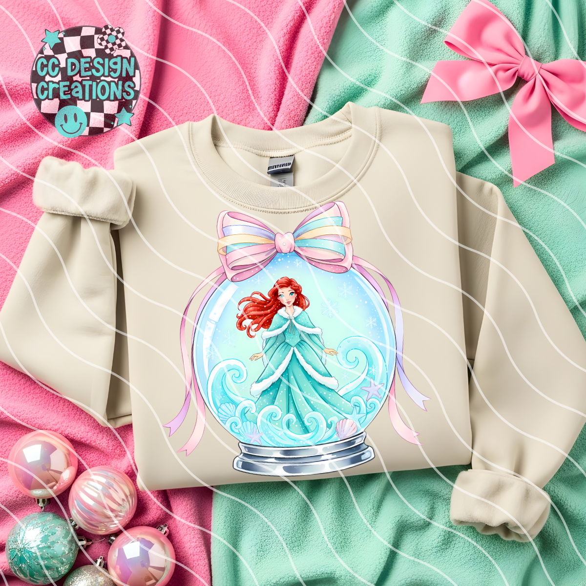Winter Princess Snowglobe PNG Digital Download 5