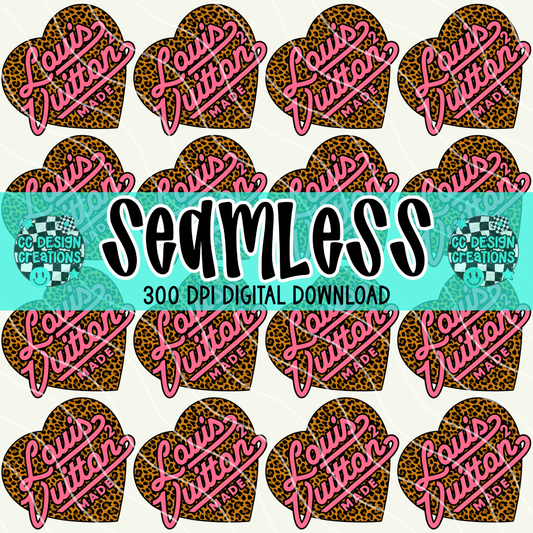 SEAMLESS Leopard Pink Louis PNG Digital Download