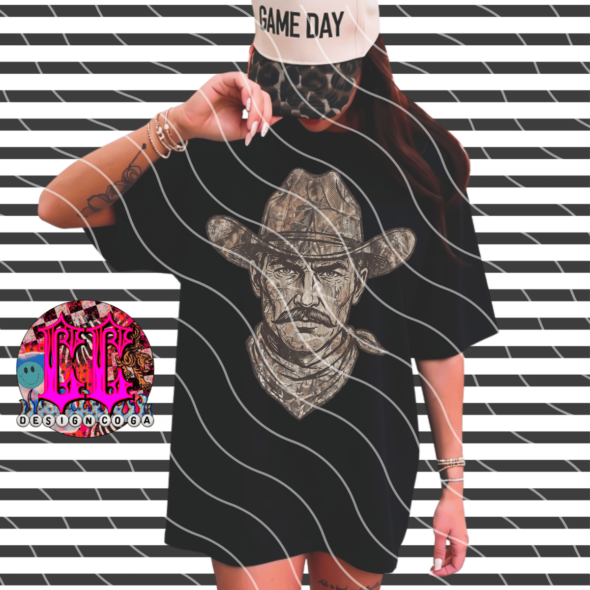 COWBOYS CAMO MASCOT PNG DIGITAL DOWNLOAD