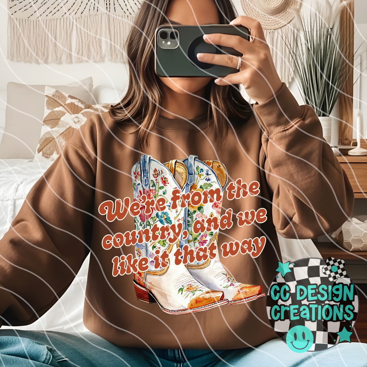We're From The Country PNG Digital Download