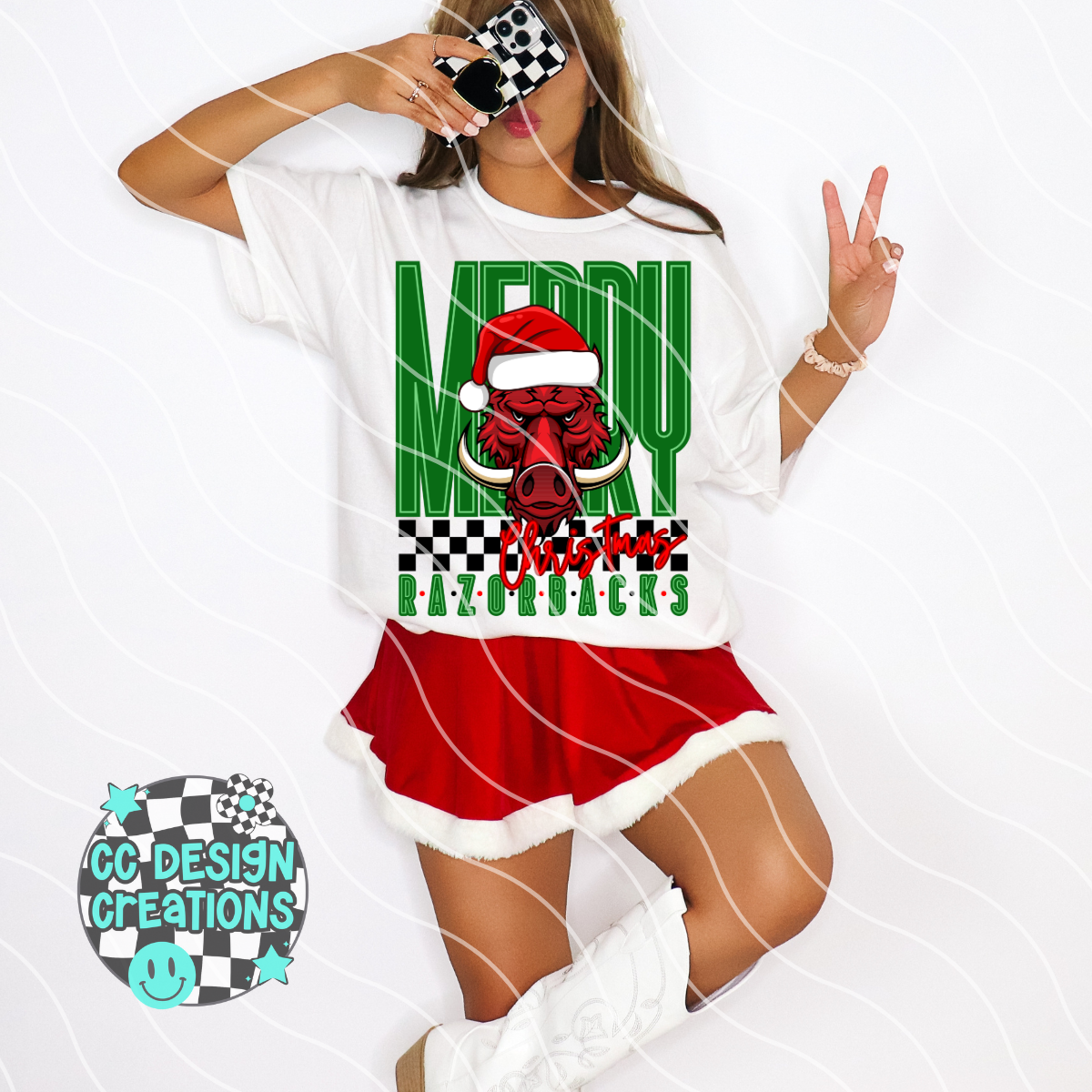Christmas Razorbacks PNG Digital Download