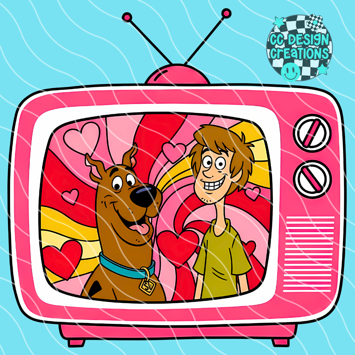 Retro TV Scoob PNG Digital Download