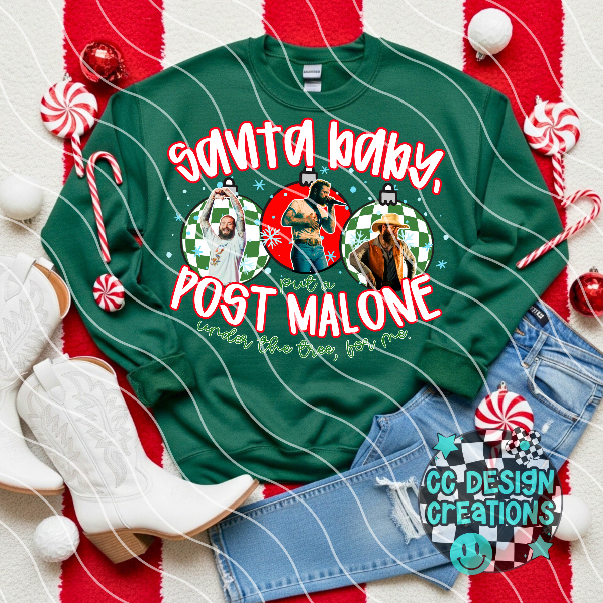 Santa Baby Posty PNG Digital Download