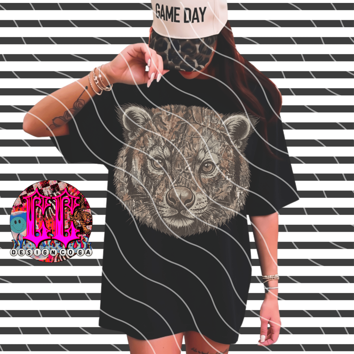 BEARCATS CAMO MASCOT PNG DIGITAL DOWNLOAD