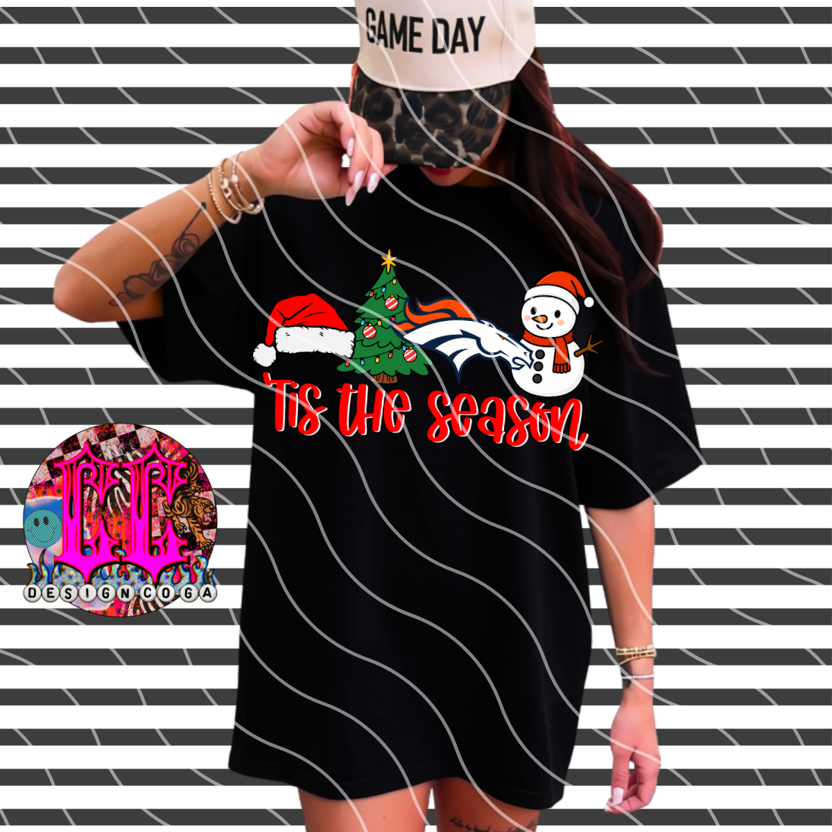 TIS THE SEASON BRONC PNG DIGITAL DOWNLOAD