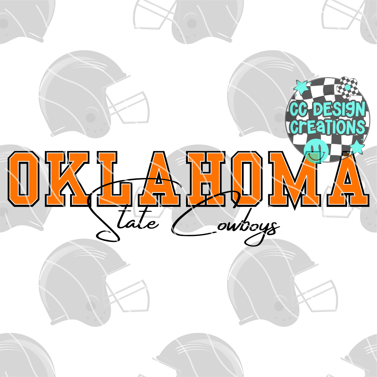 OK Cowboys Jumbo Football PNG Digital Download