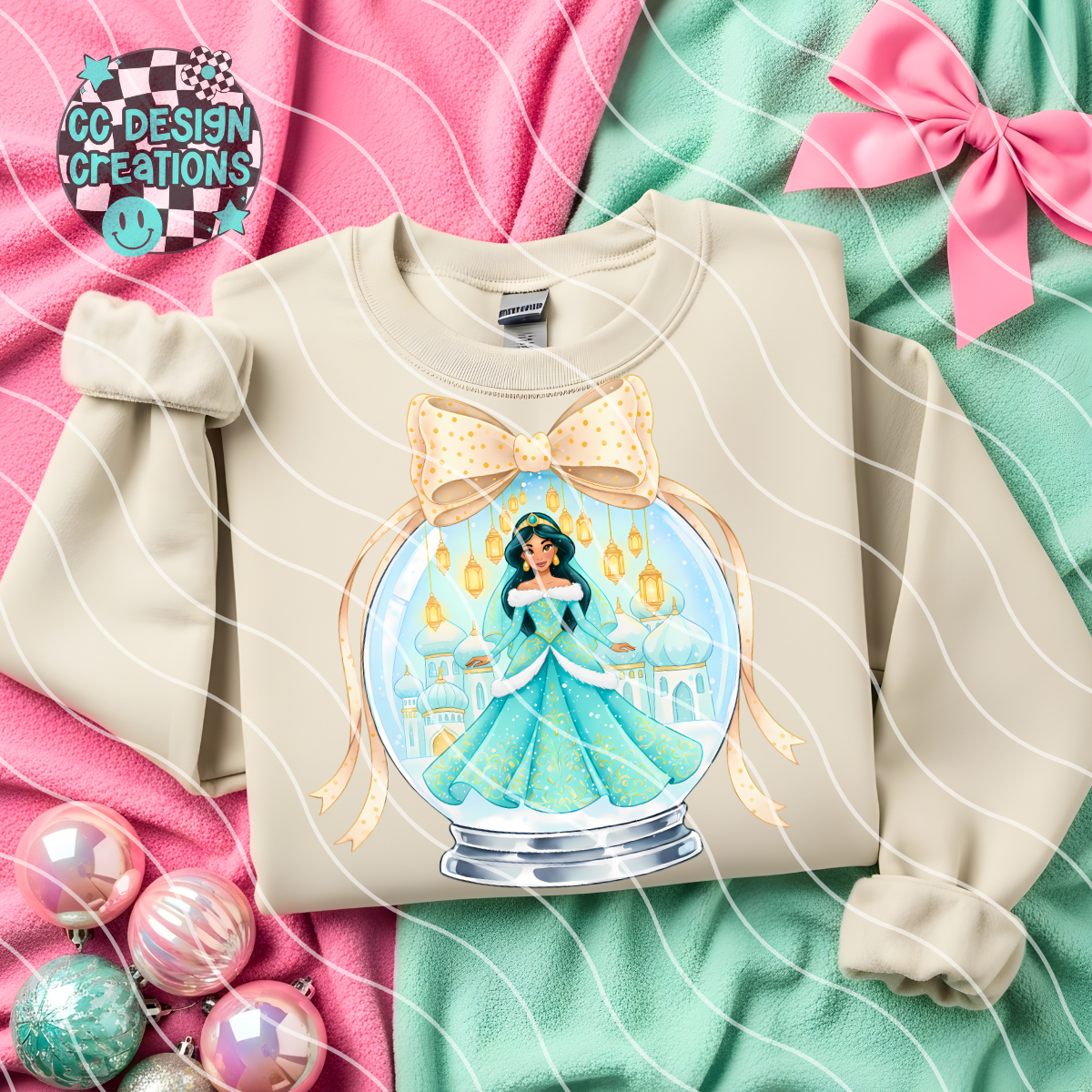 Winter Princess Snowglobe PNG Digital Download 7