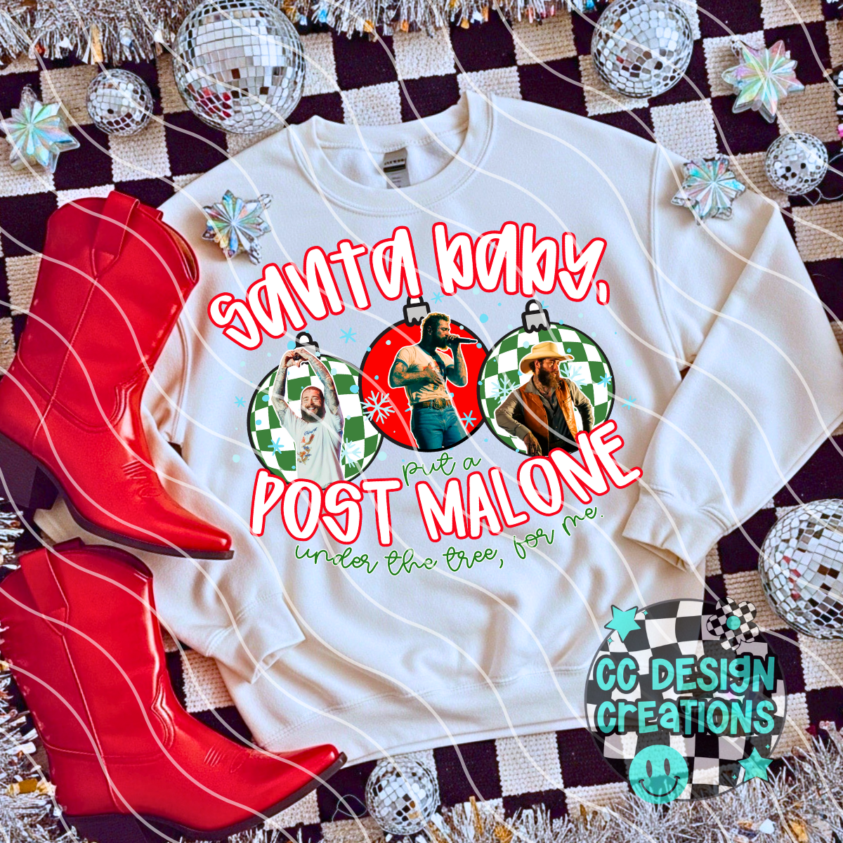Santa Baby Posty PNG Digital Download