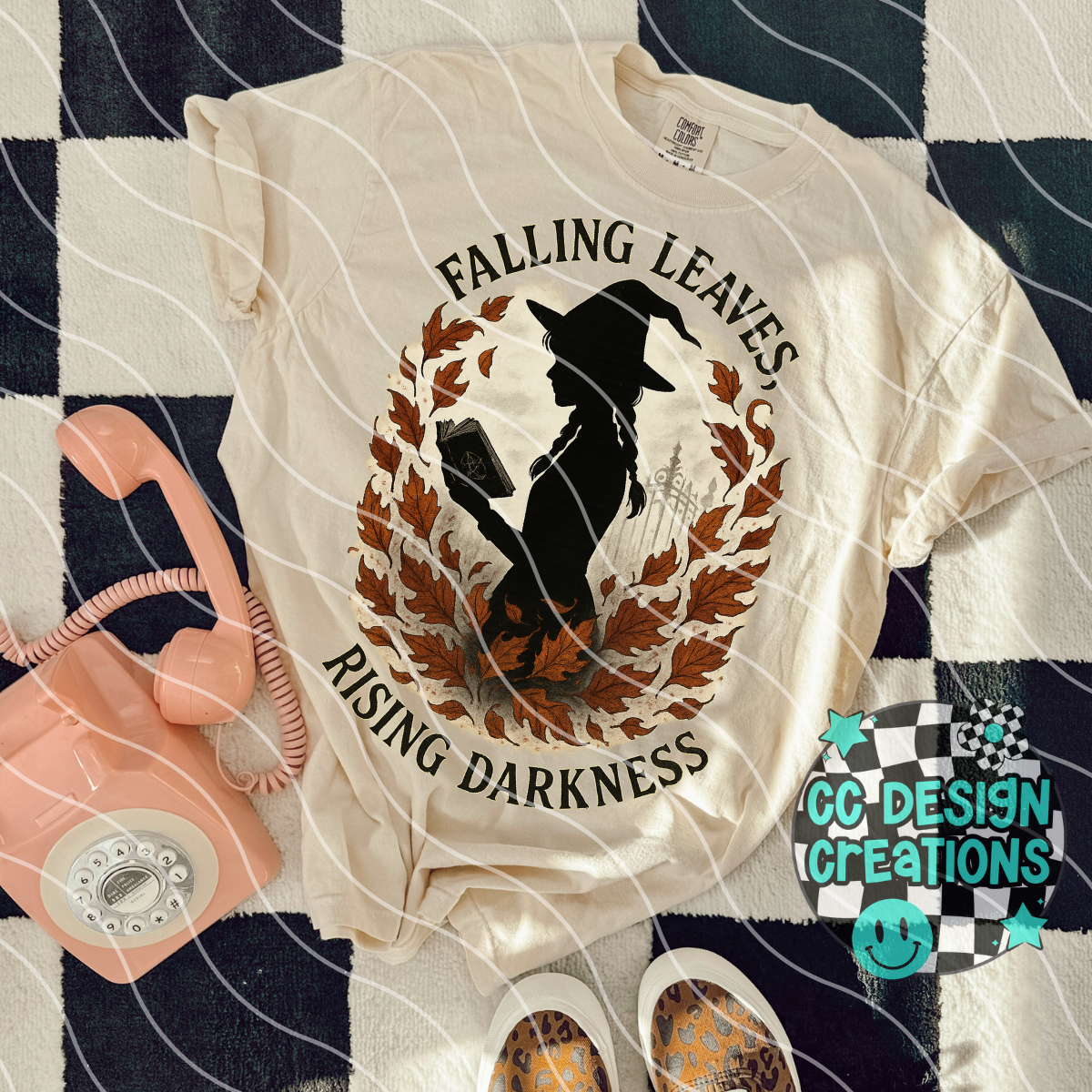 Falling Leaves Rising Darkness PNG Digital Download