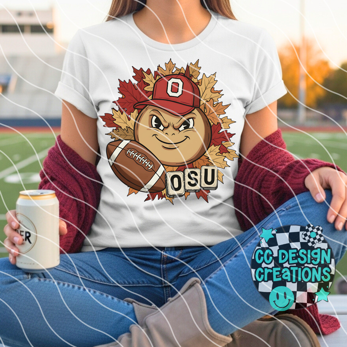 Ohio Fall Football PNG Digital Download
