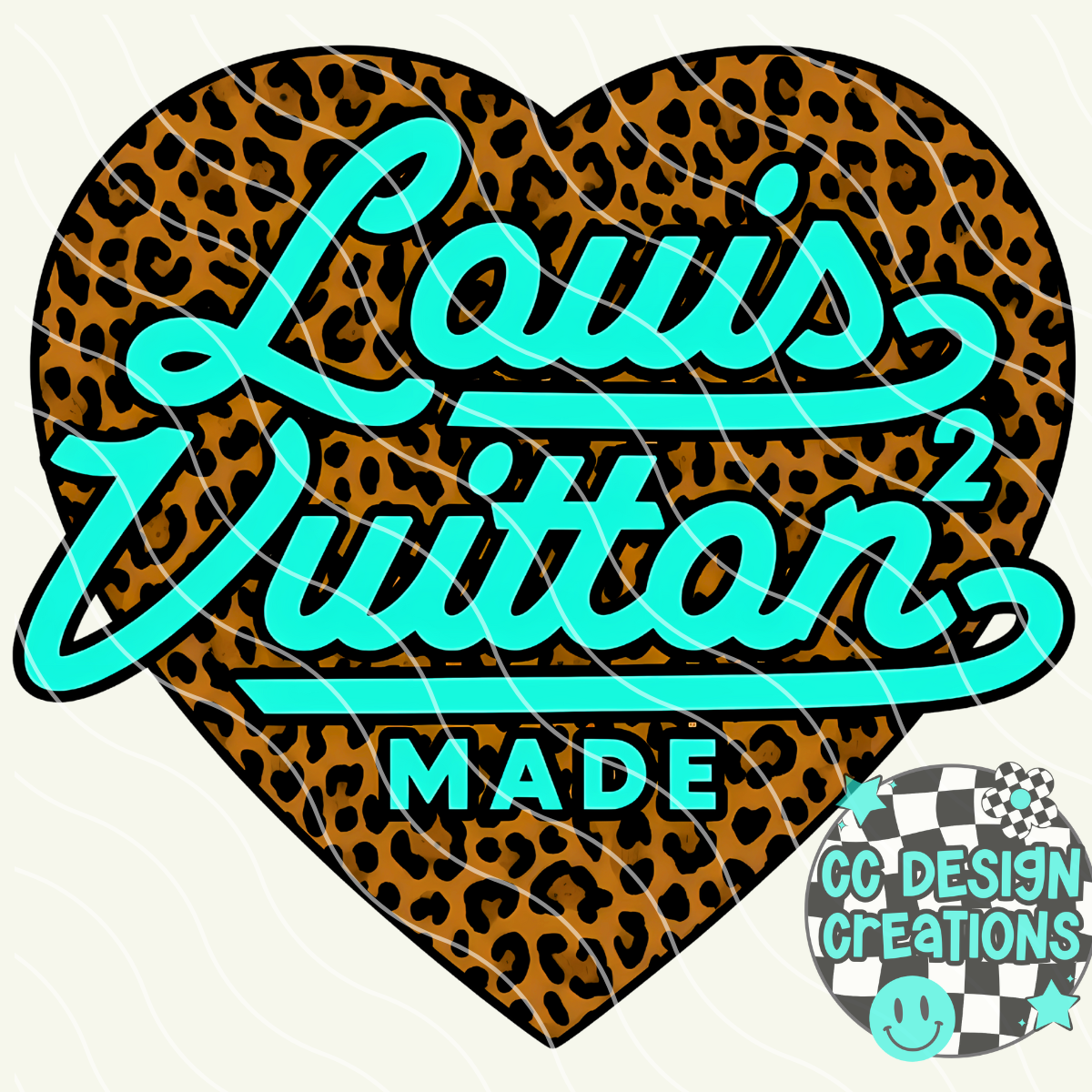 Turquoise Leopard Louis PNG Digital Download