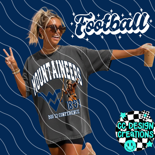 MOUNTAINEERS COLL EGE FOOTBALL PNG DIGITAL DOWNLOAD