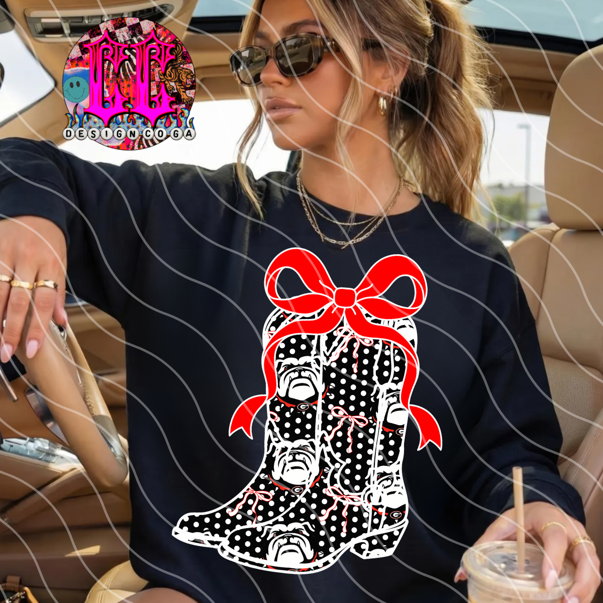 POLKA DOT COWGIRL DAWGS PNG DIGITAL DOWNLOAD