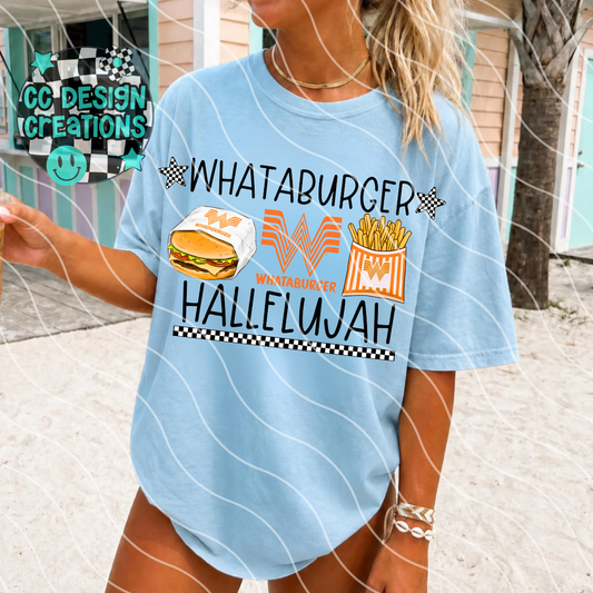 WHAT A BURGER HALLELUJAH PNG DIGITAL DOWNLOAD